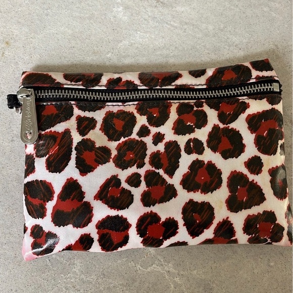 Brighton leopard print cosmetic bag zippered pouch cheetah animal print - Picture 1 of 1
